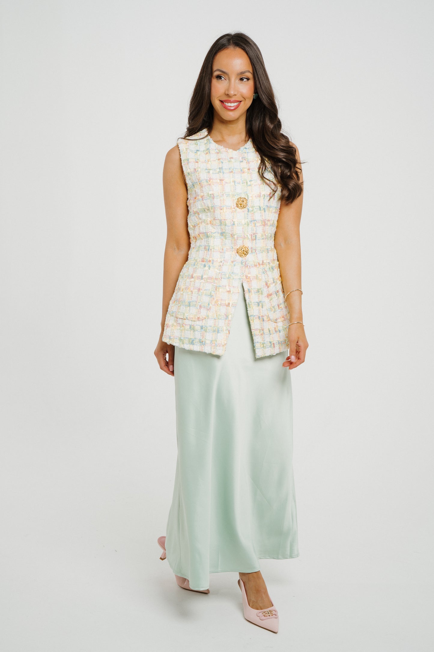 Love Laura Slip Skirt In Mint