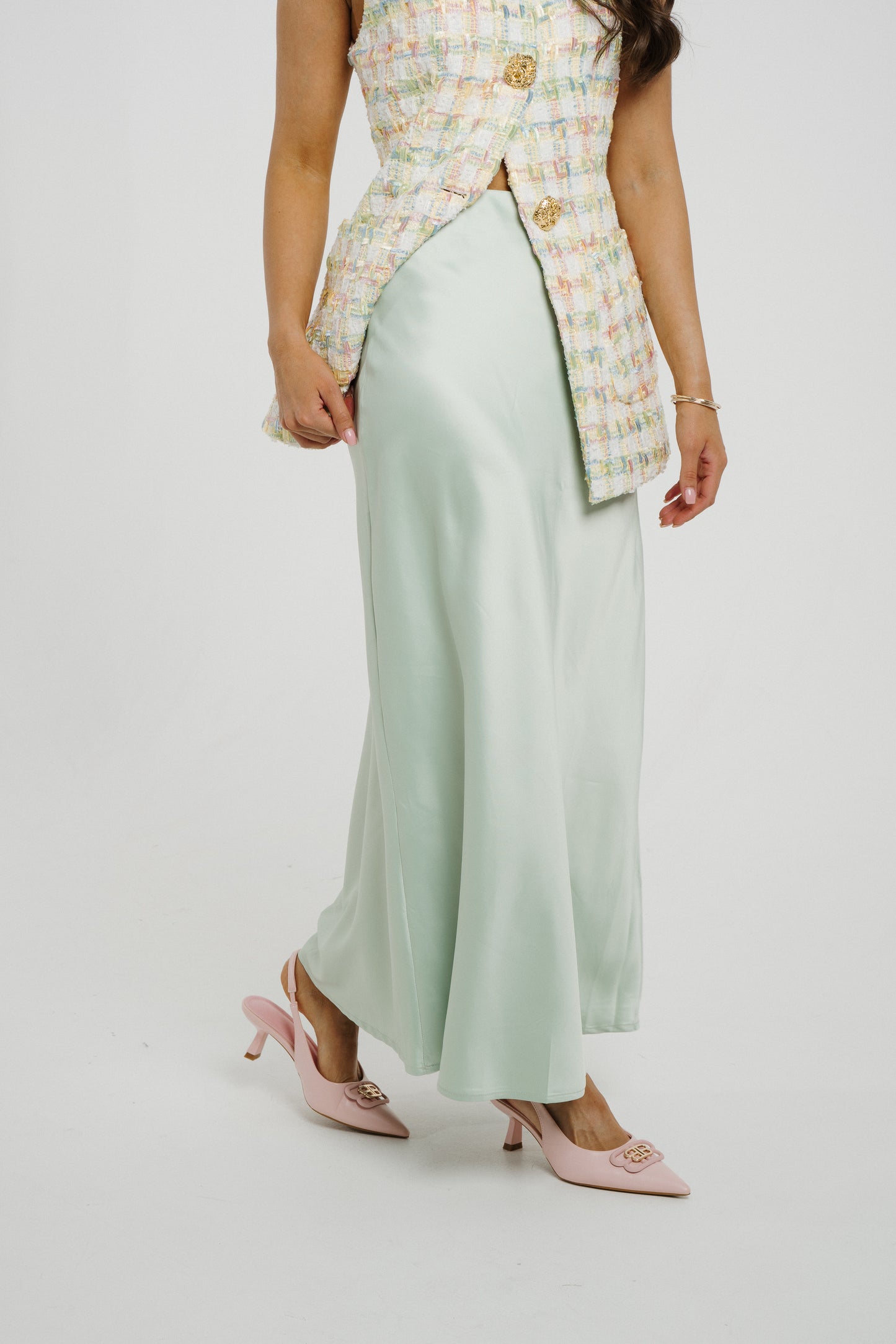 Love Laura Slip Skirt In Mint