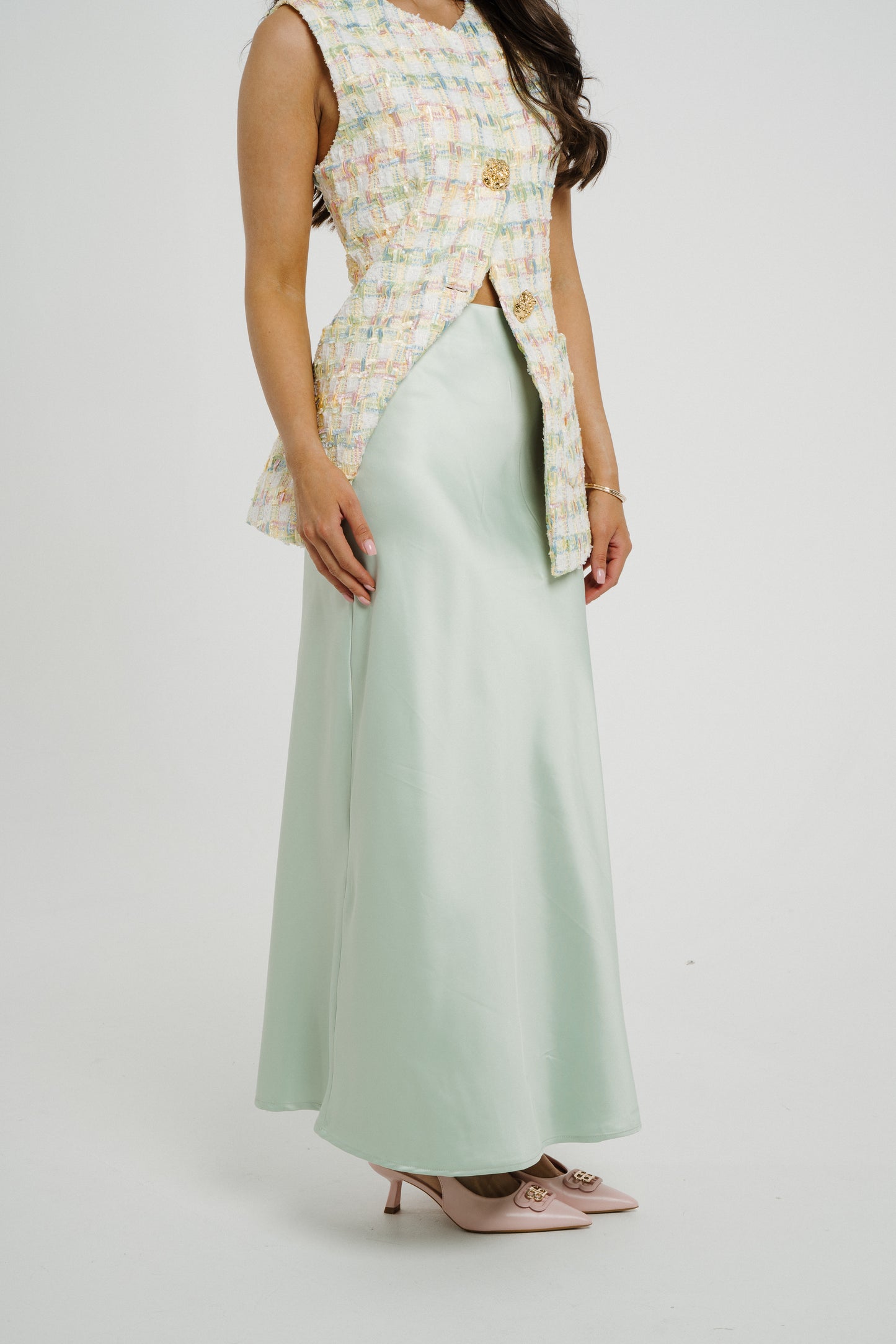 Love Laura Slip Skirt In Mint