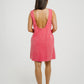 Kendra Denim Shift Dress In Coral
