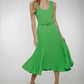 Eva Pleated Dress In Green