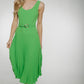 Eva Pleated Dress In Green