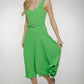 Eva Pleated Dress In Green