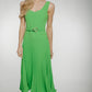Eva Pleated Dress In Green