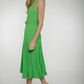 Eva Pleated Dress In Green