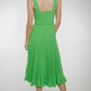 Eva Pleated Dress In Green