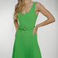 Eva Pleated Dress In Green