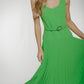 Eva Pleated Dress In Green