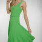 Eva Pleated Dress In Green