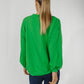 Alaina Embroidered Sweatshirt In Green - The Walk in Wardrobe
