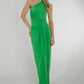 Alana Drape Front Dress In Green - The Walk in Wardrobe