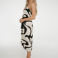 Alana One Shoulder Dress In Monochrome Print - The Walk in Wardrobe
