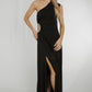 Alana One Shoulder Ruched Dress In Black - The Walk in Wardrobe