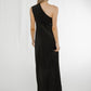 Alana One Shoulder Ruched Dress In Black - The Walk in Wardrobe