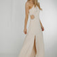 Alana One Shoulder Ruched Dress In Cream - The Walk in Wardrobe