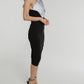 Alexandra One Shoulder Sequin Dress In Monochrome - The Walk in Wardrobe