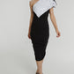 Alexandra One Shoulder Sequin Dress In Monochrome - The Walk in Wardrobe