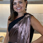 Alexandra Rose Gold Drape Dress In Black - The Walk in Wardrobe