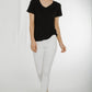Ally V-Neck T-Shirt In Black - The Walk in Wardrobe