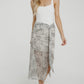 Becca Ruffle Detail Slip Skirt In Cream Mix - The Walk in Wardrobe