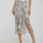 Becca Ruffle Detail Slip Skirt In Cream Mix - The Walk in Wardrobe