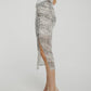 Becca Ruffle Detail Slip Skirt In Cream Mix - The Walk in Wardrobe