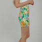 Caitlyn Floral Print Mini Skirt In Green - The Walk in Wardrobe
