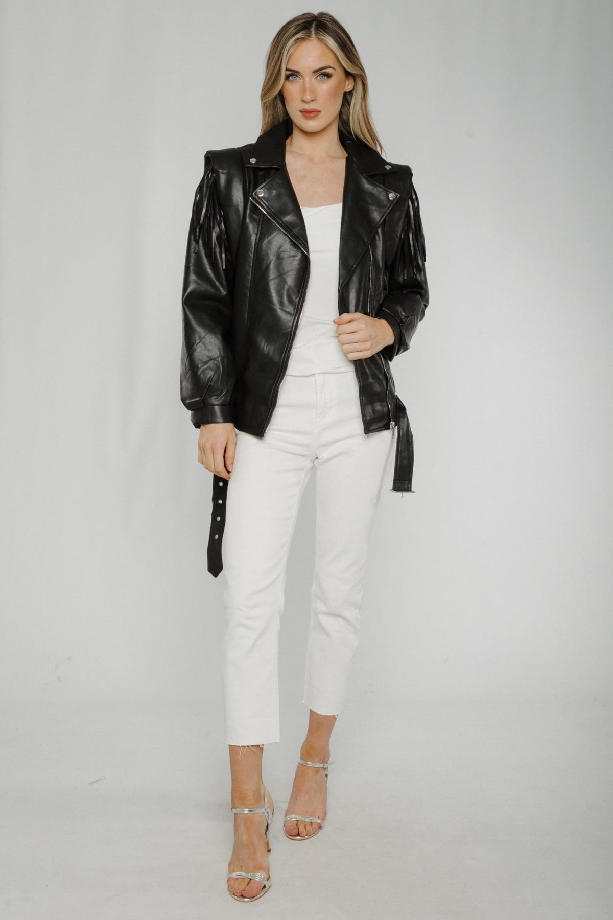 Caitlyn Fringed Leather Jacket - The Walk in Wardrobe