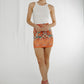 Caitlyn Mini Skirt In Orange Mix - The Walk in Wardrobe