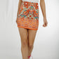 Caitlyn Mini Skirt In Orange Mix - The Walk in Wardrobe