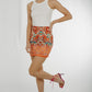 Caitlyn Mini Skirt In Orange Mix - The Walk in Wardrobe