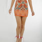 Caitlyn Mini Skirt In Orange Mix - The Walk in Wardrobe