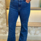 Cindy Curve Flared Jeans In Mid Wash - The Walk in Wardrobe