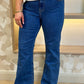 Cindy Curve Flared Jeans In Mid Wash - The Walk in Wardrobe