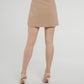Cindy Gold Button Skirt In Neutral - The Walk in Wardrobe