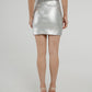 Cindy Metallic Skirt In Silver - The Walk in Wardrobe