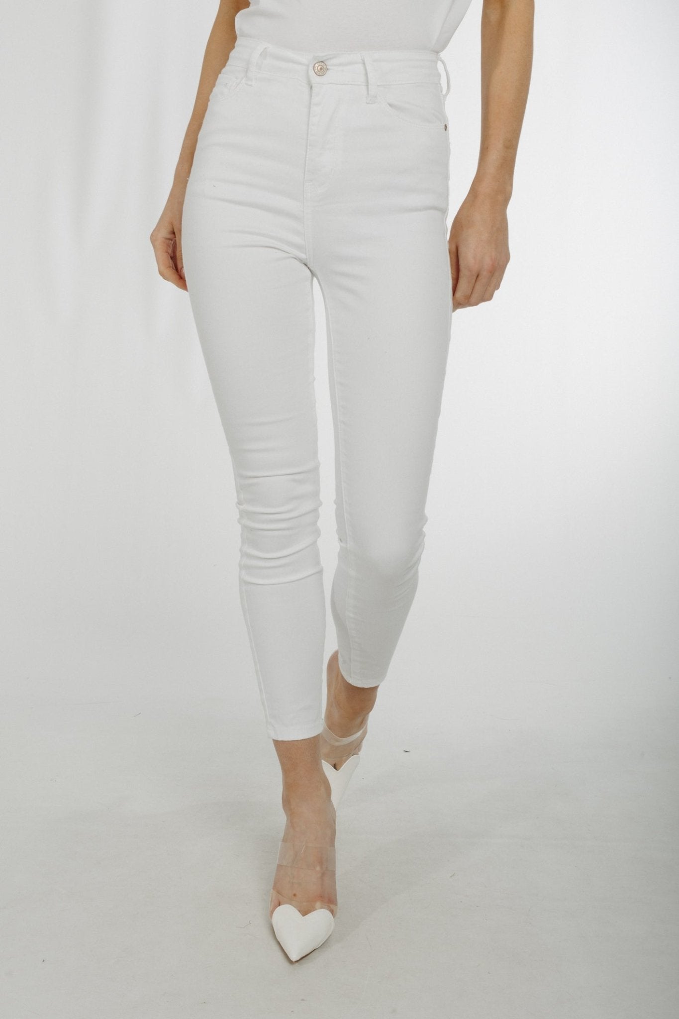 Cindy Skinny Jean In White - The Walk in Wardrobe