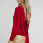 Daisy Tie Detail Blouse In Red - The Walk in Wardrobe
