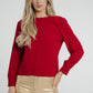 Daisy Tie Detail Blouse In Red - The Walk in Wardrobe