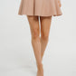 Eden Fine Knit Mini Skirt In Tan - The Walk in Wardrobe