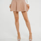 Eden Fine Knit Mini Skirt In Tan - The Walk in Wardrobe