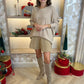 Eden Knit A-Line Skirt In Tan - The Walk in Wardrobe