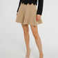 Eden Knit A-Line Skirt In Tan - The Walk in Wardrobe