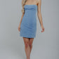Emilia Bandeau Mini Dress In Denim - The Walk in Wardrobe