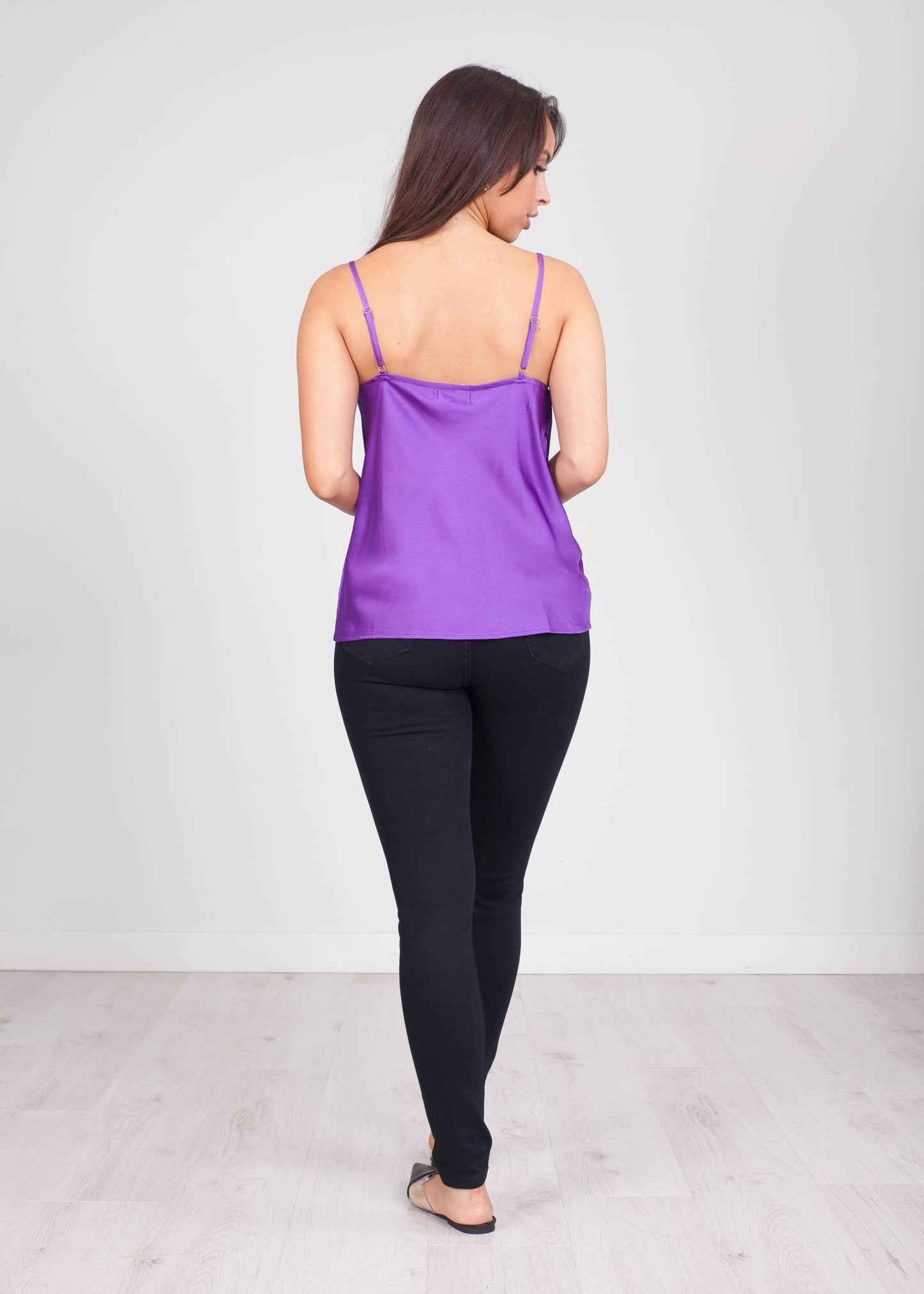 Emilia Violet Cowl Neck Cami - The Walk in Wardrobe