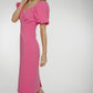 Eva Puff Sleeve Dress In Pink - The Walk in Wardrobe