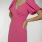 Eva Puff Sleeve Dress In Pink - The Walk in Wardrobe