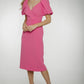 Eva Puff Sleeve Dress In Pink - The Walk in Wardrobe