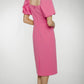 Eva Puff Sleeve Dress In Pink - The Walk in Wardrobe