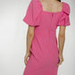 Eva Puff Sleeve Dress In Pink - The Walk in Wardrobe